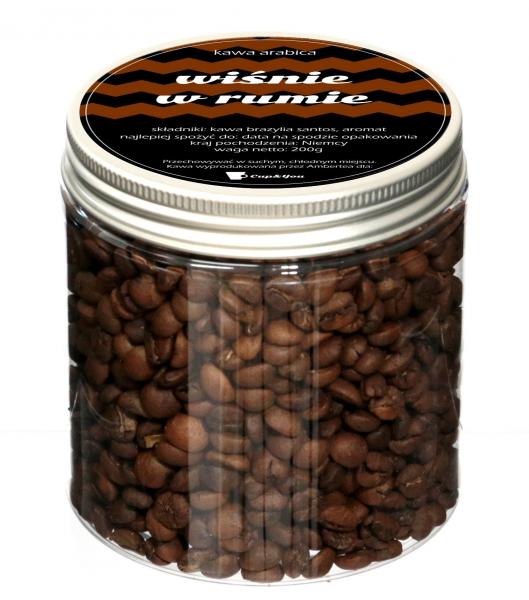 Kawa Arabica mielona lub ziarnista smakowa wiśnie w rumie 200g