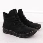 Botki damskie ocieplane czarne Rieker 55069-00