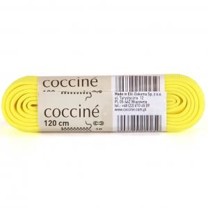 Sznurowadła bawełniane płaskie żółte 120 cm Coccine