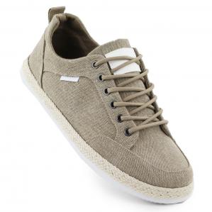 Półbuty męskie espadryle khaki Nowacki 0017-E