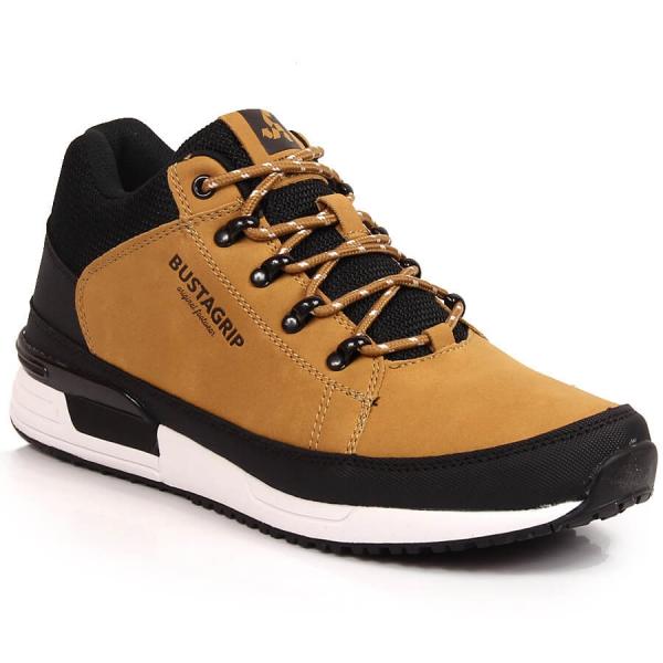 Skórzane buty męskie sneakersy żółte Cruiser Bustagrip
