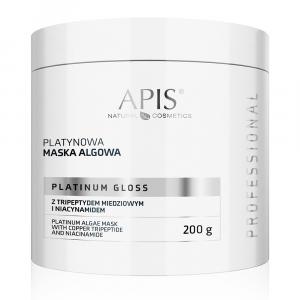 Platynowa maska algowa z tripeptydem miedziowym i niacynamidem - Apis Platinum Gloss - 200g