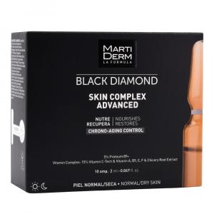 Serum do twarzy odżywczo-regenerujące w ampułkach - Martiderm - Black Diamond Skin Complex Ampoules - 10 x 2 ml