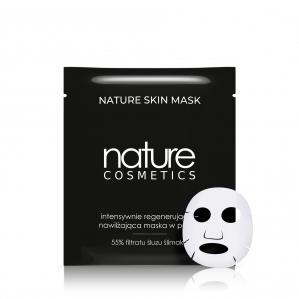 Intensywnie regenerująco-nawilżająca maska w płacie z naturalnym śluzem ślimaka - Nature Cosmetics - Nature Skin Mask - 1 szt.