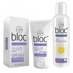 Zestaw przeciwsłoneczny - krem + mgiełka - BLOC - SPF 50+