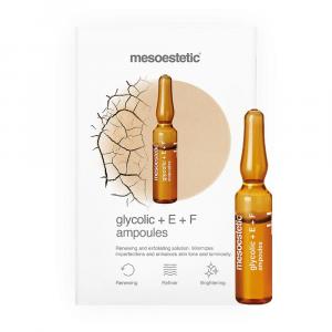 Ampułki z kwasem glikolowym i witaminami E i F Mesoestetic Glycolic + E + F Ampoules (10 x 2 ml)