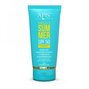 Krem do opalania twarzy z nektarem komórkowym SPF 50 - Apis Hello Summer - 50 ml