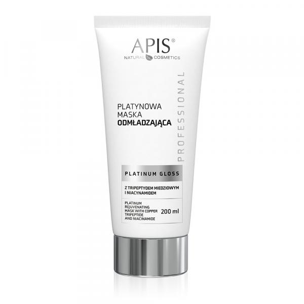 Platynowa maska odmładzająca z tripeptydem miedziowym i niacynamidem - Apis Platinum Gloss - 200 ml
