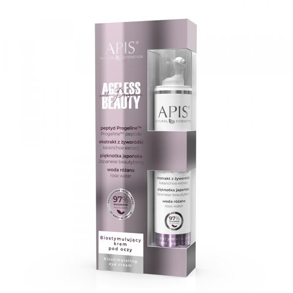 Biostymulujący krem pod oczy - Apis Ageless Beauty with Progeline - Biostimulating Eye Cream - 10 ml