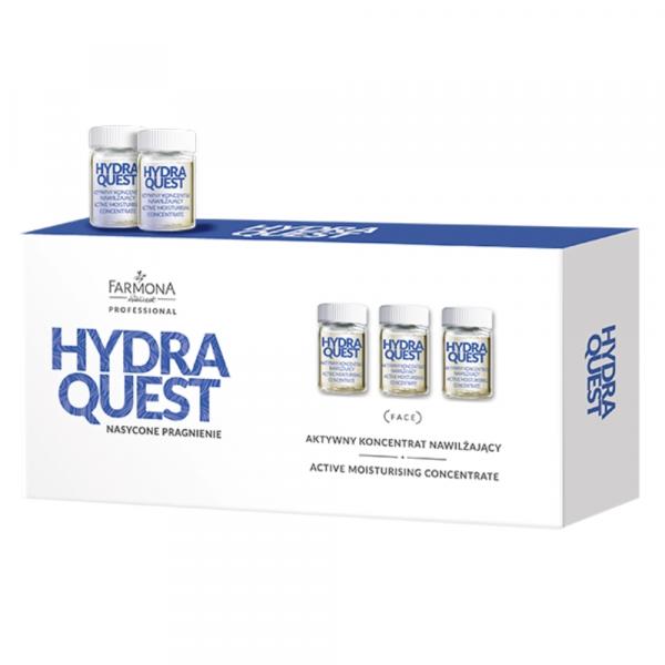 Aktywny koncentrat nawilżający - Farmona Hydra Quest - 10 x 5 ml