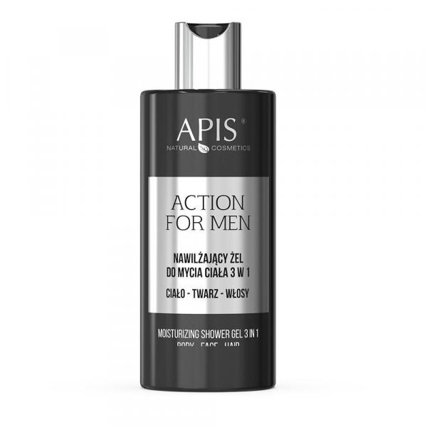 Nawilżający żel do mycia ciała 3w1 dla mężczyzn Apis Action For Men 300 ml