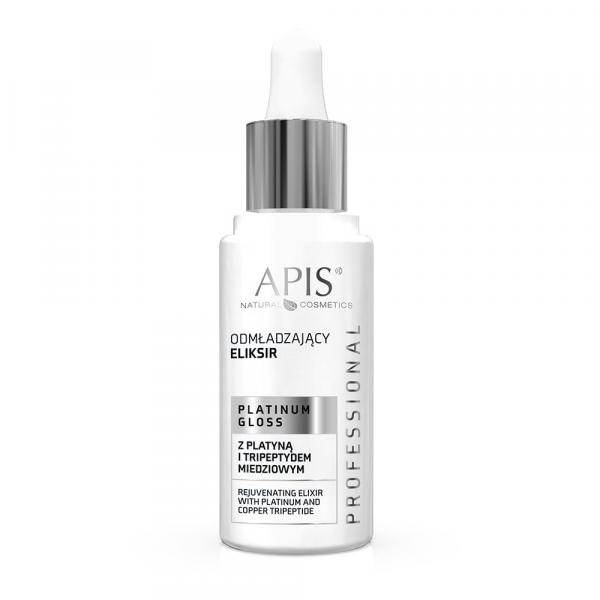 Odmładzający eliksir z platyną i tripeptydem miedziowym - Apis Platinum Gloss - 30 ml