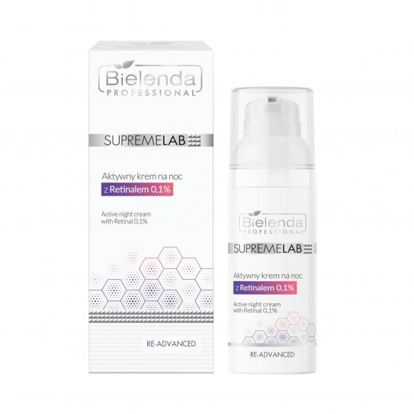 Aktywny krem na noc z Retinalem 0,1% - Bielenda Supremelab Re-Advanced - 50 ml