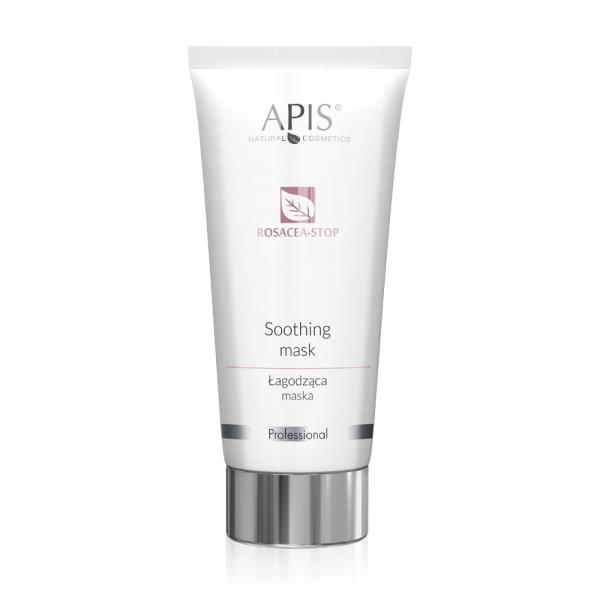 Aksamitna łagodząca maseczka kremowa do twarzy Apis Rosacea-Stop 200 ml