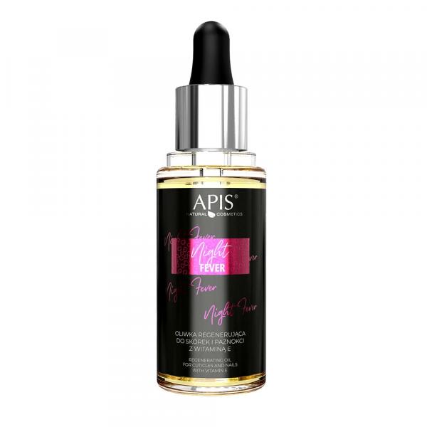 Oliwka regenerująca do skórek i paznokci z witaminą E Apis Night Fever 30 ml