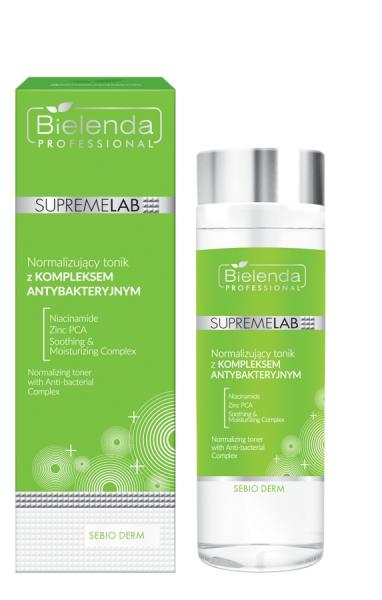 Normalizujący tonik z kompleksem antybakteryjnym Bielenda Supremelab Sebio Derm 200 ml