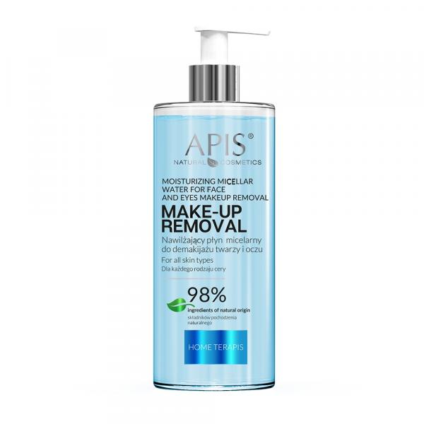 Nawilżający płyn micelarny do demakijażu twarzy i oczu - Apis Home Terapis - Make-Up Removal - 500 ml