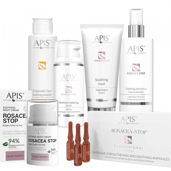 Zestaw Apis Rosacea-Stop cera wrażliwa, naczynka, trądzik różowaty