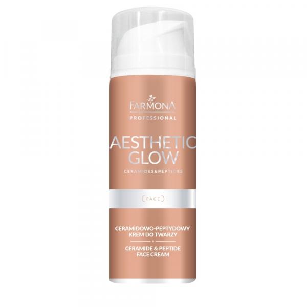 Ceramidowo-peptydowy krem do twarzy - Farmona Aesthetic Glow - 150 ml