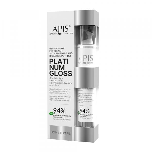 Rewitalizujący krem pod oczy z platyną i bioaktywnymi peptydami - Apis Platinum Gloss Home Terapis - 10 ml