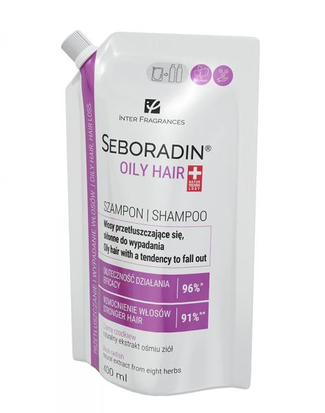 Szampon do włosów przetłuszczających się i skłonnych do wypadania Seboradin Oily Hair 400 ml refill