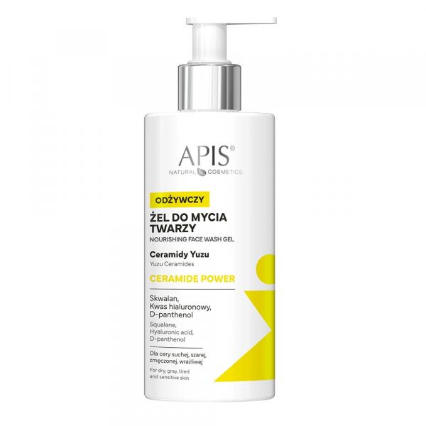 Odżywczy żel do mycia twarzy - Apis Ceramide Power - 300 ml