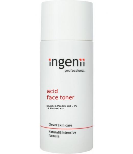 Wygładzający tonik kwasowy do twarzy - Ingenii acid face toner - 150 ml