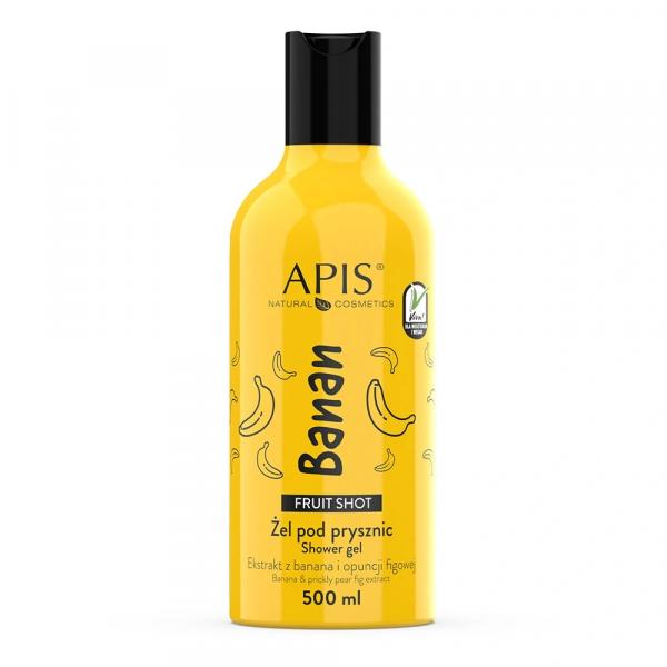 Bananowy żel pod prysznic - Apis Fruit Shot - 500 ml