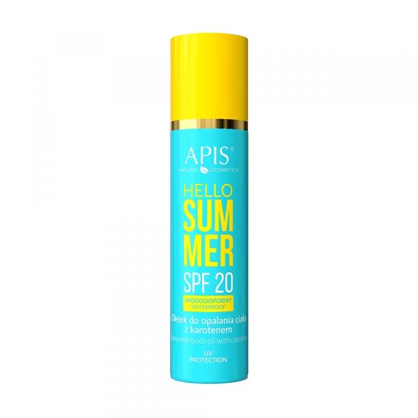 Olejek do opalania ciała z karotenem SPF 20 - Apis Hello Summer - 150 ml