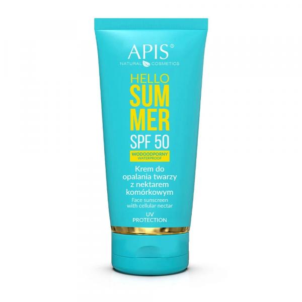 Krem do opalania twarzy z nektarem komórkowym SPF 50 - Apis Hello Summer - 50 ml