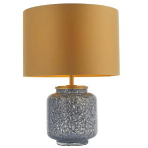 Stołowa lampa L&-193067 Light& salonowa z abażurem złotym kobaltowa