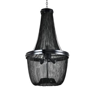 Wisząca lampa vintage glamour Roma p04543bk Cosmolight metal czarna