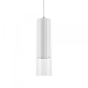 Salonowa lampa wisząca Manacor LP-232/1P WH Light Prestige biała szklana