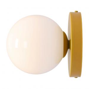 Kinkiet naścienny szklany BALL 1126C14_S Aldex ball kula biała żółta