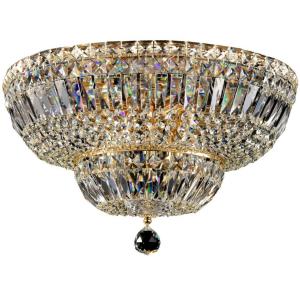 LAMPA sufitowa BASFOR DIA100-CL-12-G Maytoni plafoniera OPRAWA kryształowa okrągły plafon pałacowy przezroczysty