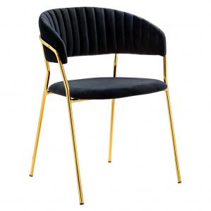 Eleganckie krzesło Margo KH121100121.74 King Home tapicerowane czarne