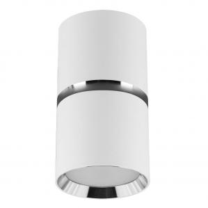 Sufitowa lampa punktowa tuba Dior 04253 Ideus natynkowa biała chromowana