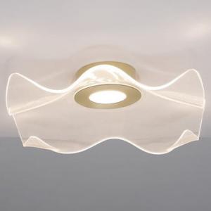 Modernistyczna LAMPA sufitowa CALI LE41369 Luces Exclusivas metalowa OPRAWA plafon LED 31W 3000K falująca meduza złota