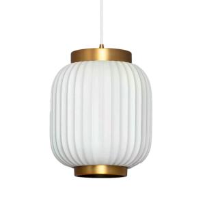 Wisząca lampa z porcelany Porcellado ABR-LWPP-E14 Abruzzo biały złoty