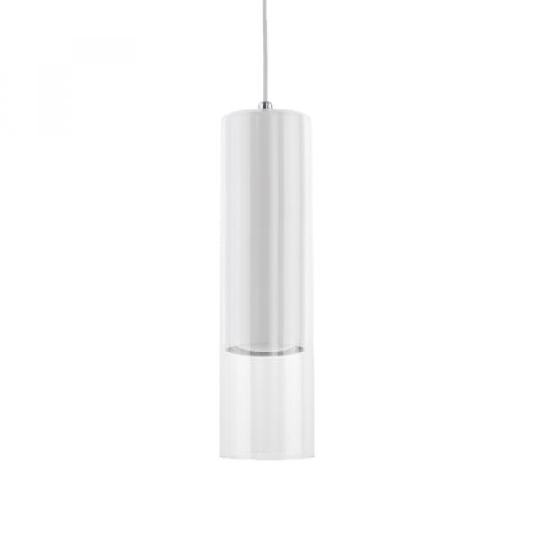Salonowa lampa wisząca Manacor LP-232/1P WH Light Prestige biała szklana