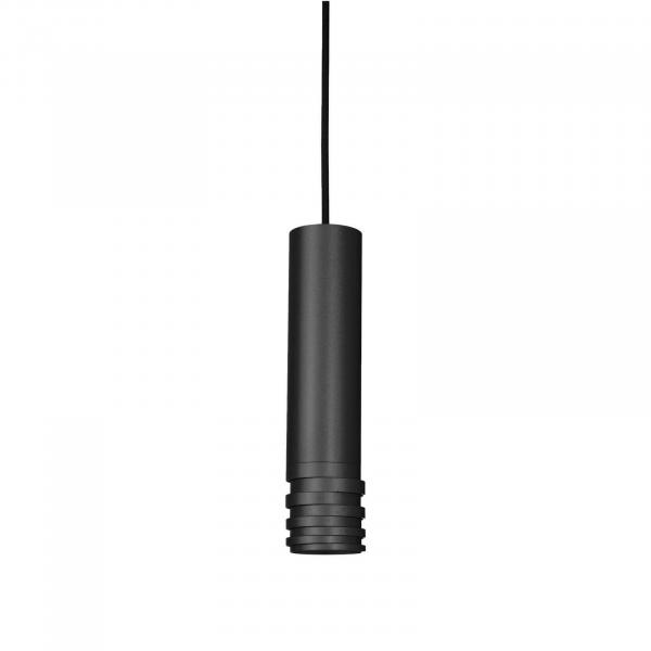 Minimalistyczna lampa wisząca Locus czarna metalowa