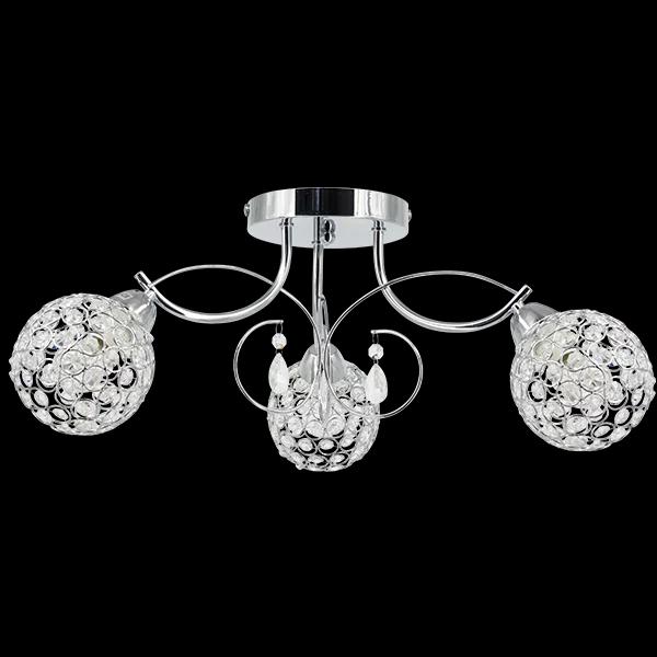 Sufitowa lampa glamour 8965/3 8C z kryształkami chrom
