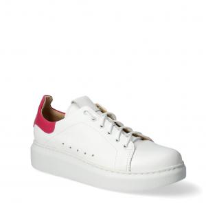 Sneakersy biało różowe