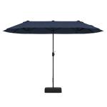 Podwójny parasol ogrodowy z korbką i podstawą
