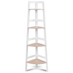 Regał narożny z 4 półkami 138 cm