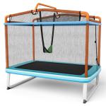 Trampolina dla dzieci z siatką zabezpieczającą pomarańczowa