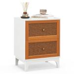 Rattanowy stolik nocny w stylu boho