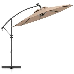 Parasol ogrodowy ze światłami LED obrotowy 360°