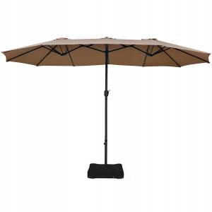Podwójny parasol ogrodowy na taras z podstawą 460 cm
