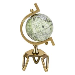 Globus na złotej podstawie o średnicy 25,5 cm